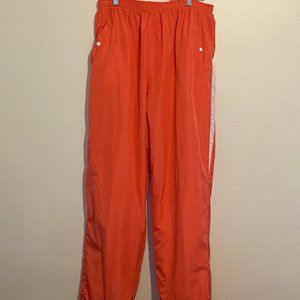 Peach colored sweat pants